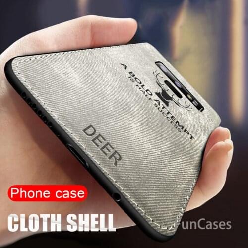 Cloth Deer Back Case For Samsung Galaxy S7 Edge S9 S8 Note 9 8 Full Phone Case For Samsung S9 S8 Soft Silicone Shockproof Case