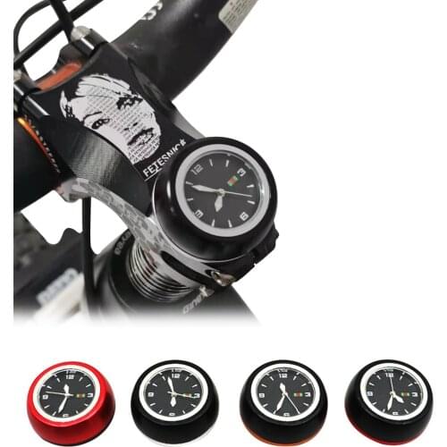 Bicycle Headset Stem Watch Computer Bike Vehicle Clock Cycling Head Parts Timepiece Headset Top Cap Stem Cover For MTB Part