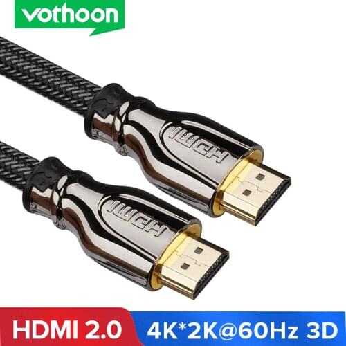 Vothoon 4K 60Hz 2.0 HDMI Cable HDMI to HDMI Cable Ethernet Cable for PS3 Projector HD LCD Apple TV Computer laptop to Displayer