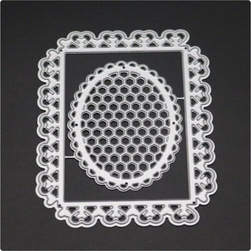 YINISE Scrapbook Metal Cutting Dies For Scrapbooking Stencils LACE BACKGROUND DIY Album Cards MAKING Embossing Folder Die Cuts