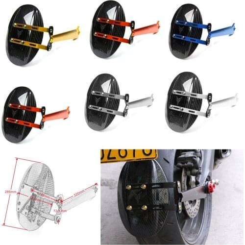 Motorcycle CNC Rear Carbon Fender Cover Splash Mudguard&Mount With Aluminum Bracket For Yamaha MT-09 MT 09 FZ-09 FZ09 MT09 FZ09