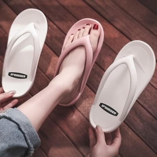 Women flip flops vacation slippers unisex antiskid beach shoes massage insole z771