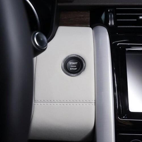 1PC Rhinestone Car Key Start Button Decorative Frame Cover Trim For Range Rover Velar 2018 Car Styling Interior Accessories