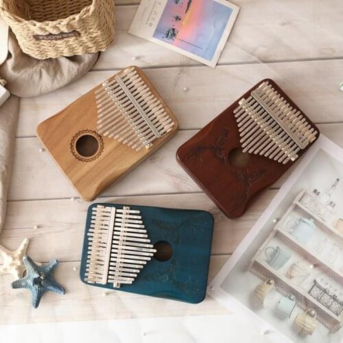 17 Keys Kalimba Thumb Piano High Quality Wooden Mbira Body Musical Instruments Creative Music Box Finger Piano Christmas Gift
