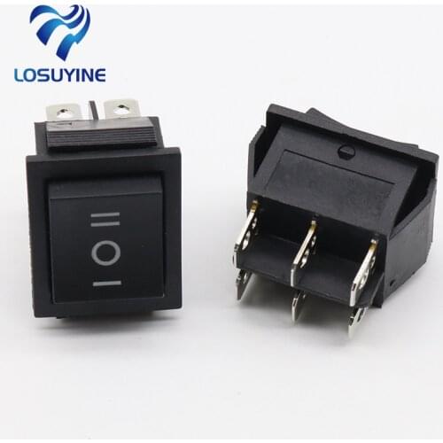 2 pcs momentary rocker switch 6 flat pins,double sides spring return to middle after released