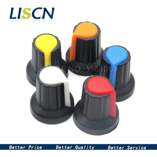 20PCS AG2 Switch Cap WH148 Plastic Knob Plum Handle 15X17mm Handle 6MM Potentiometer Cap