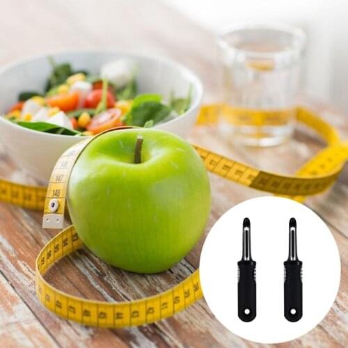 HGHO Stainless Steel Non-Slip Kitchen Nonstick Fruit and Vegetable Swivel Peeler Accessory Black 4 Pack