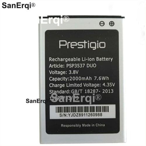 2000mAh Wize PSP3537 DUO 3537 battery For Prestigio Wize PSP3537 DUO 3537 Cell Phone Battery