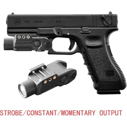 Airsoft Armas Rechargeable High 450lm Weapon Light Intelligent LED Self Defense Weapons Pistol Light Strobe/Constant Modes Glock