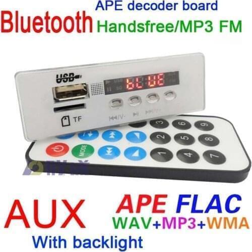 DYKB DC 5V-12V Digital LED Bluetooth 4.2 Hands Free MP3 FLAC WAV WMA Audio Decoder Board PHONE BT APP TF USB FM receiver
