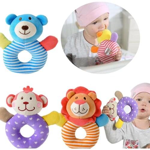 Newborn Baby Toys 0-12 Months Cartoon Animal Baby Plush Rattle Mobile Bell Toy Infant Toddler Early Educational Toys speelgoed