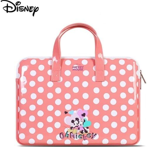 Disney Mickey Laptop Bag 13.3 14 15.6 Inch Waterproof Notebook Case Sleeve Computer Shoulder Handbag Women Briefcase