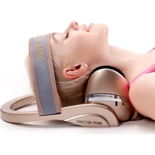 Electric cervical massage apparatus remote control head and neck hot compress kneading physiotherapy apparatus