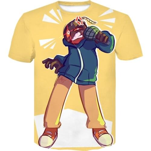 Friday Night Funkin Tshirt 3D Printed O-Neck Women Mens Tshirt Summer Harajuku Streetwear tshirt Video Game Fashion shirt