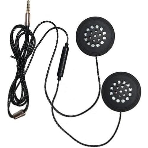 Motorcycle Helmet Headset 3.5mm Jack Wired Earphones Music Headphones with Handsfree for Motorbike Rider