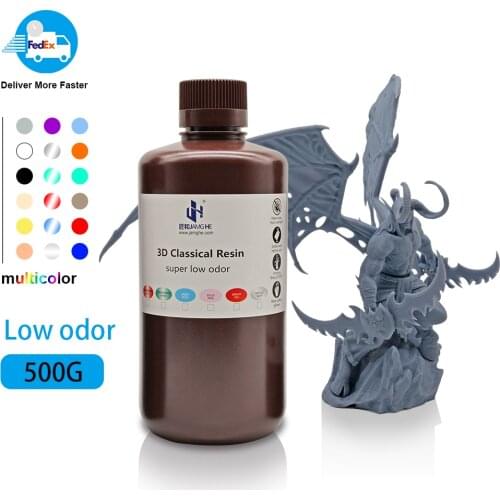 JAMGHE 500g Low Odor Tough Resin High Precision 405nm For 3d Printer Anycubic Mono 3D Large Volume Printer Sublimation Blanks