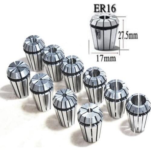 Retail 10Pcs/Set Ultra Precision ER16 1-10MM Spring Collet Set For CNC Milling Lathe Tool Engraving Machine Spring Collet Chuck