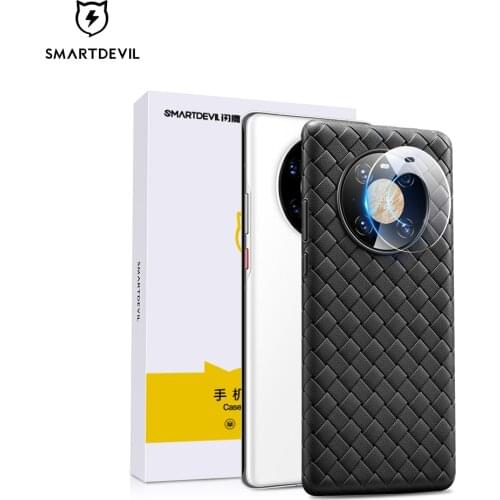 SmartDevil Leather Phone Case For Huawei Mate40 Mate 40 Pro Case BV Silicone Soft Shell Full Woven Pattern Leather Case