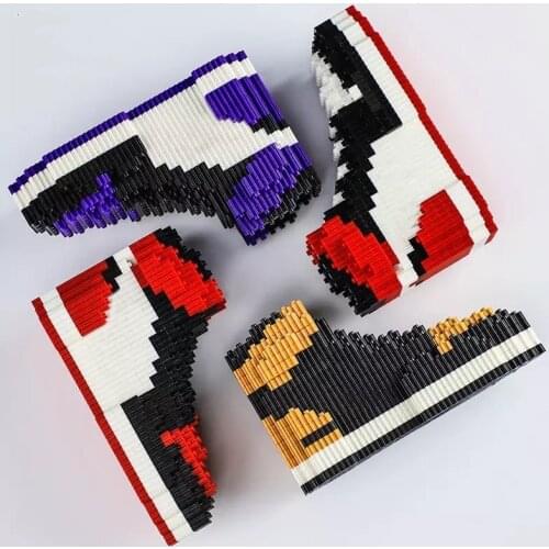 Mini Building Block Basketball Shoes Model Sneakers Build-bricks Set DIY Assembly For Kids Gifts Blocks Toy Puzzle game