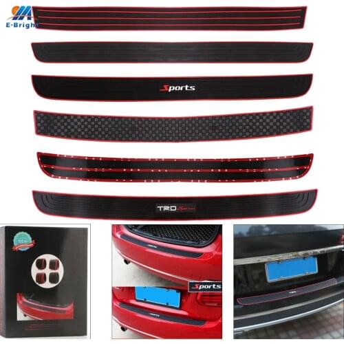 1Piece 90cm Car Styling Mouldings Trunk Protection Strip Car Door Sill Sticker Bumper Anti-collision Threshold Strips 3M Type