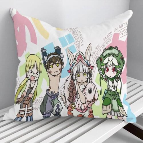 Anime Crossover Riko Regu Throw Pillows Cushion Cover On Sofa Home Decor 45*45cm 40*40cm Gift Pillowcase Cojines Dropshipping