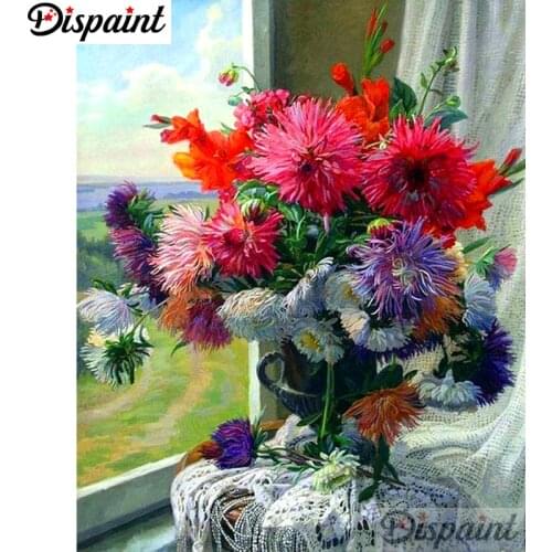 Dispaint Full Square/Round Drill 5D DIY Diamond Painting "Flower landscape" 3D Embroidery Cross Stitch Home Decor Gift A10621