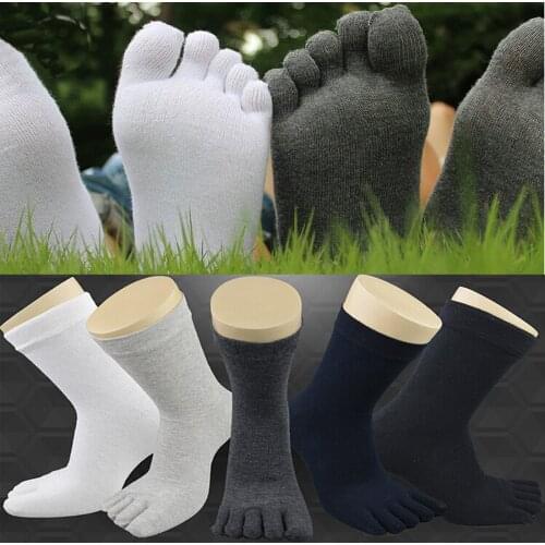 1 Pair New Unisex Socks Winter Warm Soft Men Women Socks Cotton Finger Breathable Five Toe Socks Five Finger Solid Color Socks