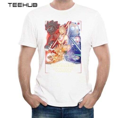 New Arrivals 2019 Mens Summer Fashion Abstract Squanch Wars Printed Short Sleeve T-Shirt Cool Tops Soft Tee