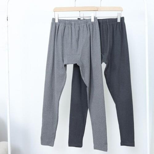 New mens warm pants for winter plus velvet thickening German velvet mid-waist, leg-lengthening long trousers, tight leggings
