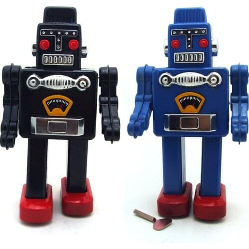 Antique Style Tin toys Robots wind up toys for children home decor metal craft robot gifts