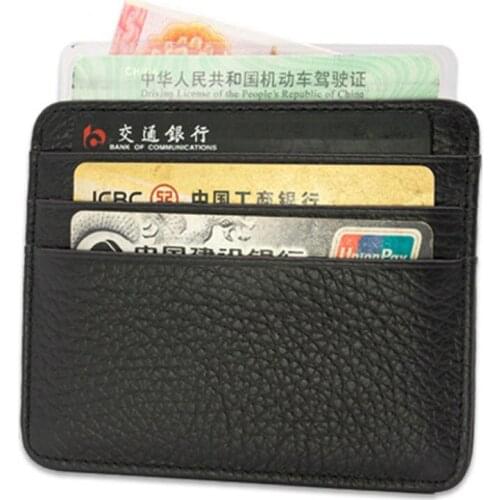 Wholesale Brand Card Holder Super Thin Genuine Leather Credit Card Holders Card Id Holders Organizer Cases For Business Usage