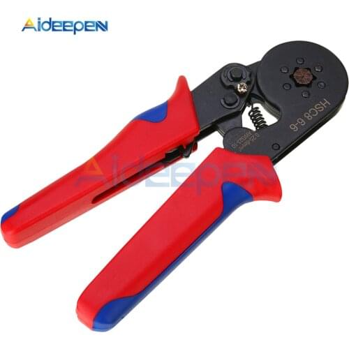 6-4/6-6 0.25-6mm 23-10AWG Hexagon Tube Bootlace Terminal Crimping Pliers Crimp Hand Tools HSC8 Mini Electrical Pliers