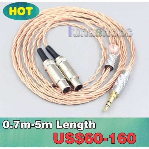 Silver Plated OCC Shielding Coaxial Earphone Cable For For Monolith M1570 Over Ear Open Back Balanced Planar Headphone LN007185