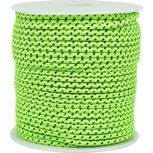 4MM Diameter 50m Reflective String Windproof Tent Rope Guy Line For Camping Tent Camping Rope Reflective Guy Ropes for Tents