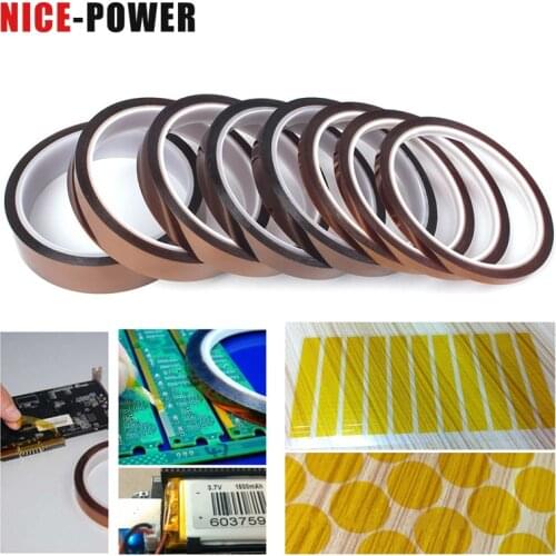 Heat Resistant Tape Polyimide 5mm-50mm Fast Send Gold Adhesive Tape For Electronic Industry Kapton Tape BGA High Temperature