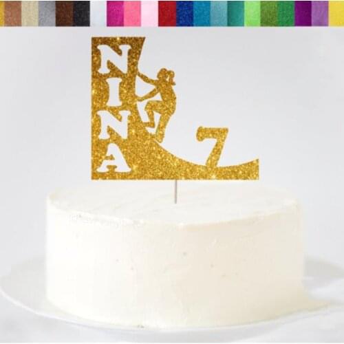 BOY OR GIRL Custom Warped Wall Cake Topper, Rock Climbing Party Decorations,Ninja Warrior Toppers,Wall Climber Party Decorations