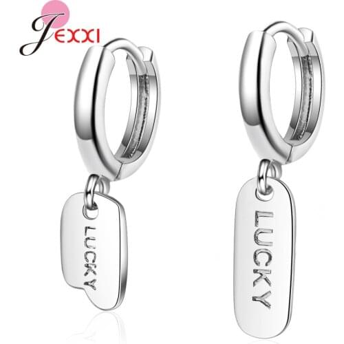 2020 New Letter Statement 925 Sterling Silver Luxury Drop Dangle Earrings For Women Trendy Pendant Earring Jewelry