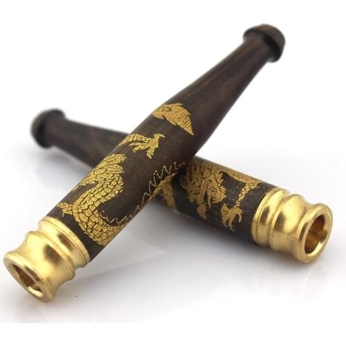 1 Pcs Wood Carving Solid Wood Pipe Smoking Pipes Portable Creative Tobacco Pipes Gifts Narguile Smoke Mouthpiece Smok