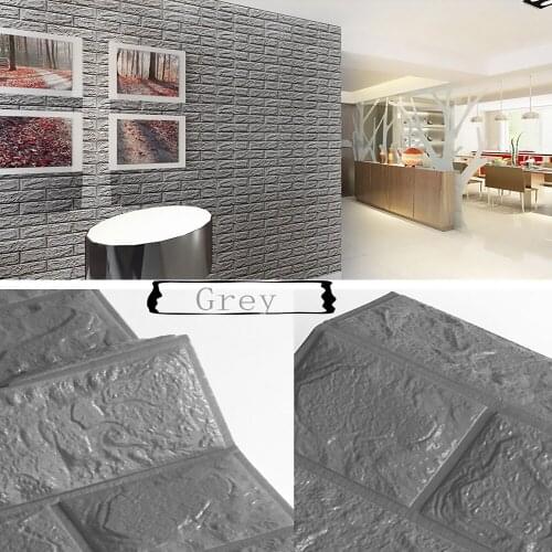 3D Wall Stickers Living Room Background Wall Brick Pattern Anti-Collision Living Room Bedroom Decoration Self-Adhesive Wallpaper