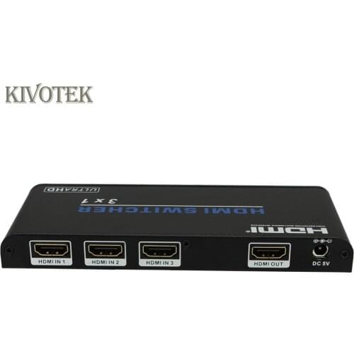 4k*2k@60Hz,HDMI2.0 switcher 3x1,with IR Remote Control,3 Port Hdmi Switch Switcher hdmi Splitter 3x1 for PS3 PS4 Xbox 360