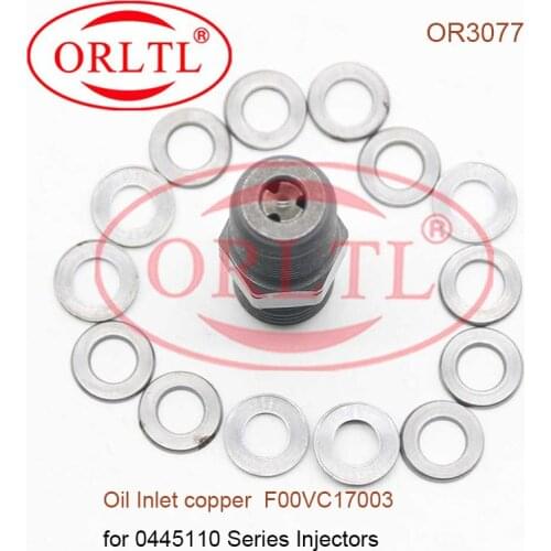 5PC F00VC17003 Common Rail Diesel Fuel Injector Oil Inlet Copper Pressure Tube Washers for 0445110 OR3077