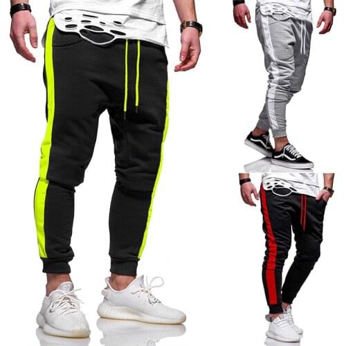 Mens pants Fitness Casual Elastic Pants men Sweatpants Joggers Streetwear fashion trousers men