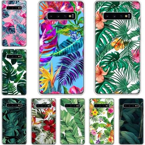 Ciciber Green Leaf Phone Case For Samsung Galaxy Note 20 10 9 8 S8 S9 S10 S10E S20 S21 Ultra J4 J6 Plus Lite Cover