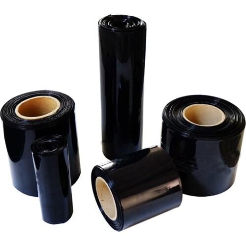 1m long Black PVC heat shrinkable tube packaging film HM battery pack Heat Shrinkable
