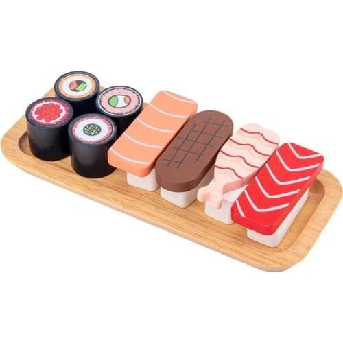 Children Kitchen Pretend Toy Puzzle Magnetic Miniature Food Set Japanese Cuisine Sushi Cooking Toy Pretend Play House Girl Gift