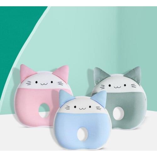 Baby Pillow for Newborn Breathable Cotton Protection for Anti Flat Head Soft Baby Head Shaping Pillow Super Cute J2Y