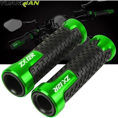 For Kawasaki ZX12R ZX-12R 2000 2001 2002 2003 2005 2006 2007 Motorcycle Hand Grips 7/8" 22mm CNC Aluminum Rubber Gel Handle Grip