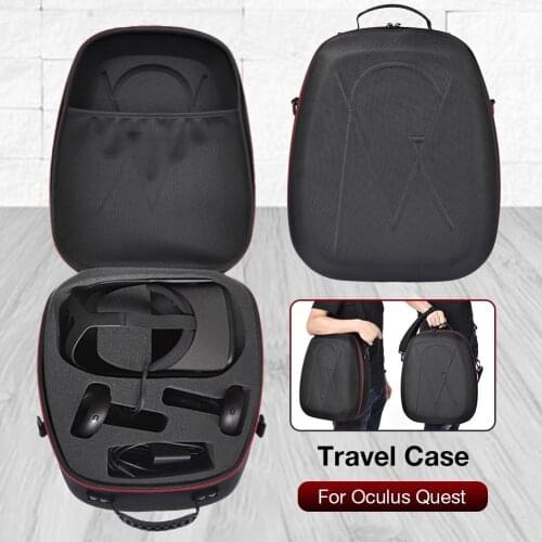 Travel Case for Oculus Quest All-in-one VR Gaming Headset Hard Material Carrying Case Storage Bag with Shoulder Strap