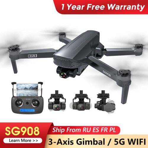 New SG908 Camera Drone 4k Professional with 3-Axis Gimbal Stabilizer Brushless Motor 5G WIFI GPS Quadcopter RC Dron