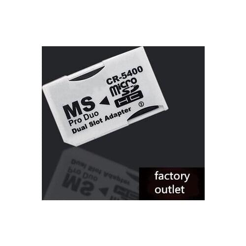 Dual Micro SD TF to Memory Stick MS Pro Duo Adapter Suppoort 2GB 4GB 8GB 16GB 32GB 64GB CLASS10 TF CARD note: only the adapter